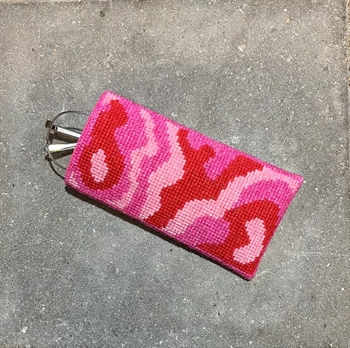 PINK WAVES BRILLEETUI fra Pomp Stitch